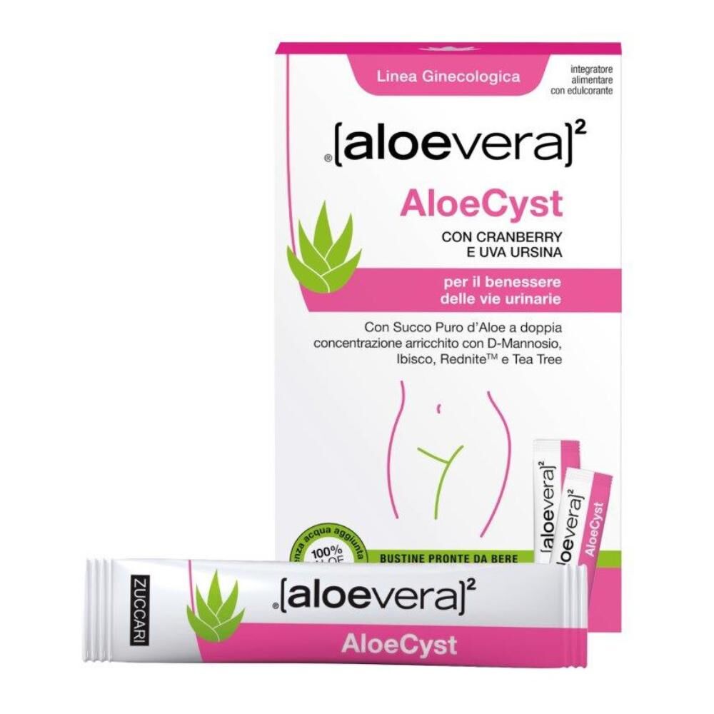 zuccari srl zuccari - aloevera2 aloecyst integratore alimentare 15 stick pack - integratore a base di aloe vera per il benessere digestivo