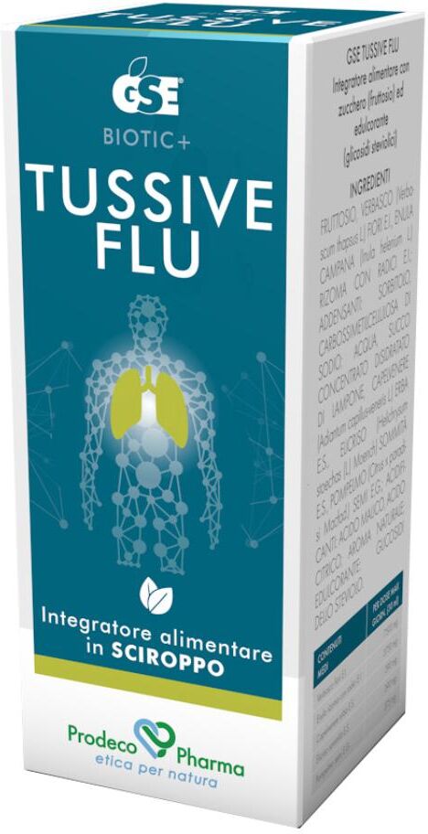 prodeco pharma srl gse tussive flu 120ml - integratore con estratto di semi di pompelmo e erbe naturali