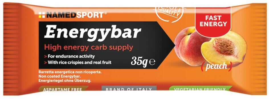 named sport energybar fruit barretta gusto pesca 35g - barretta energetica al gusto di pesca per una carica di energia naturale