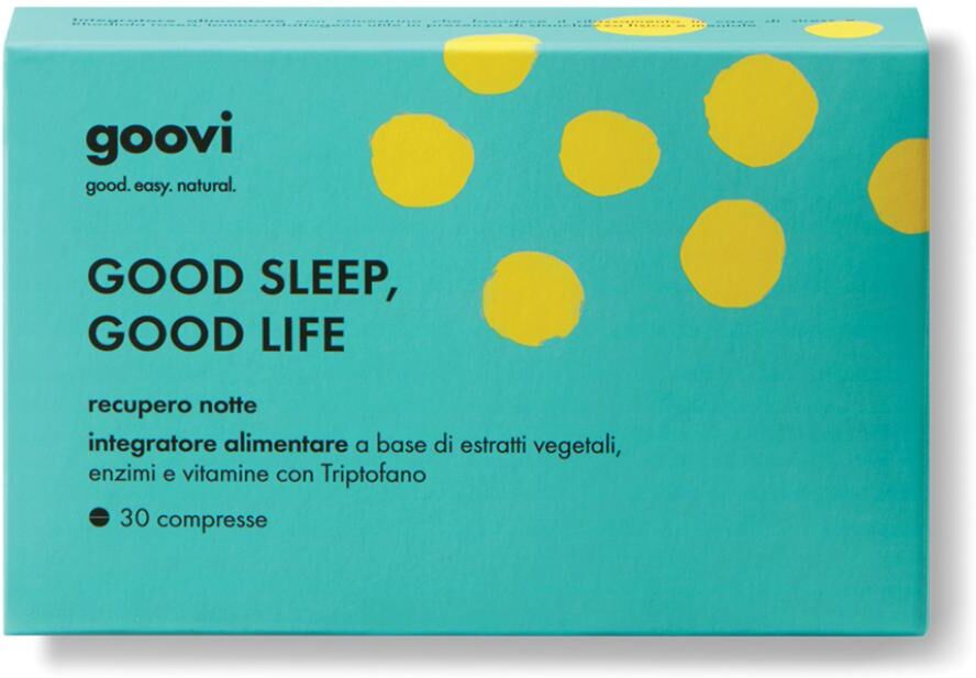 the good vibes company srl goovi recupero notte 30 compresse - integratore alimentare per migliorare il sonno