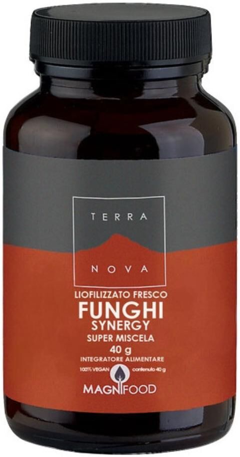 forlive srl terranova funghi synergy 50 capsule - integratore alimentare a base di funghi certificati bio