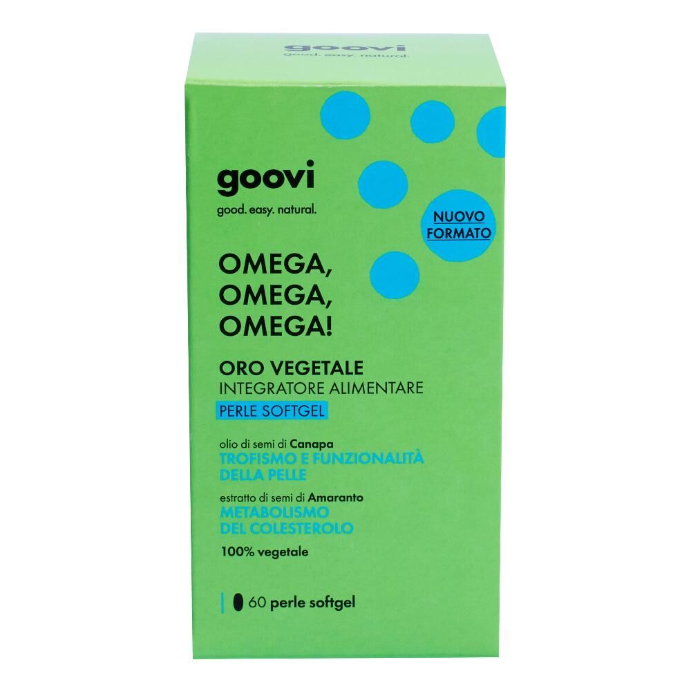the good vibes company srl goovi oro vegetale 60 perle - integratore omega 3-6-9 100% vegetale