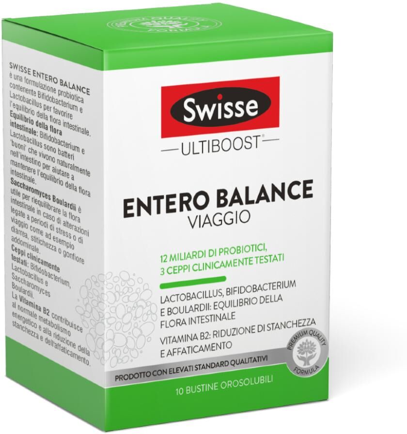 health and happiness (h&h) it. swisse - entero balance viaggio 10 bustine, integratore probiotico per il benessere intestinale