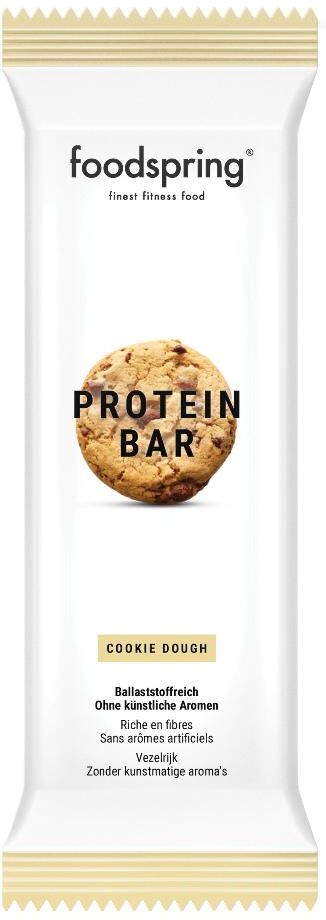 food spring gmbh foodspring protein bar 60g gusto cookie dough - la tua energia proteica e gusto straordinario