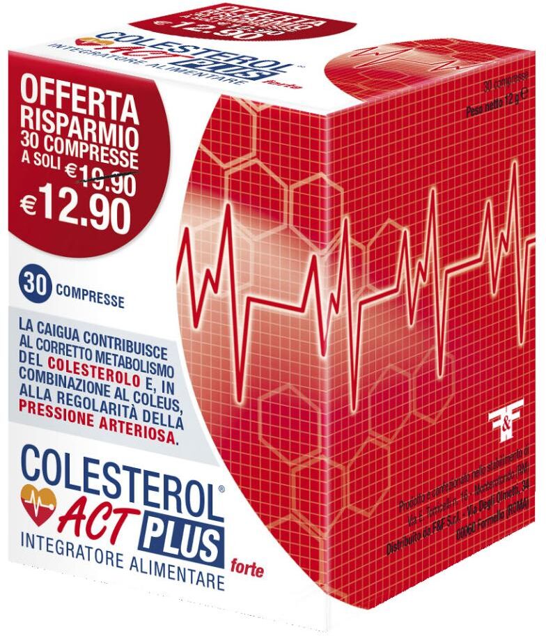 f&f srl colesterol act plus forte integratore colesterolo 30 compresse