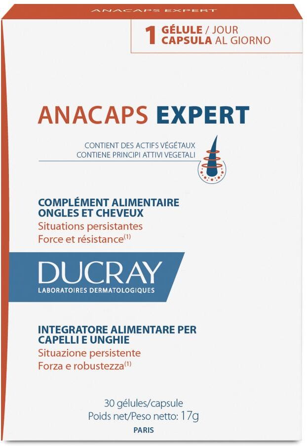 ducray anacaps expert capelli unghie 30 capsule - integratore per la cura di capelli e unghie