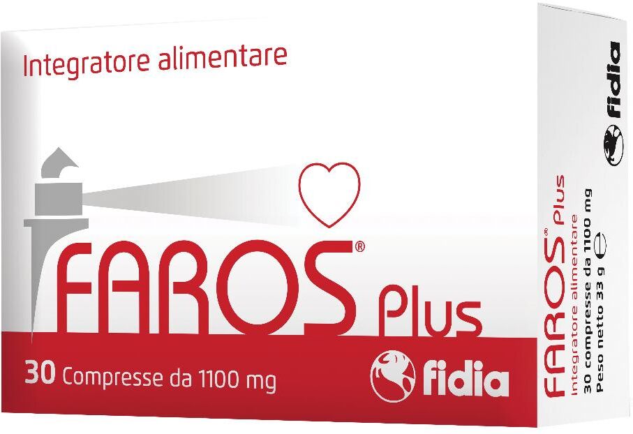 fidia farmaceutici spa faros plus fidia 30 compresse - integratore per la salute cardiovascolare