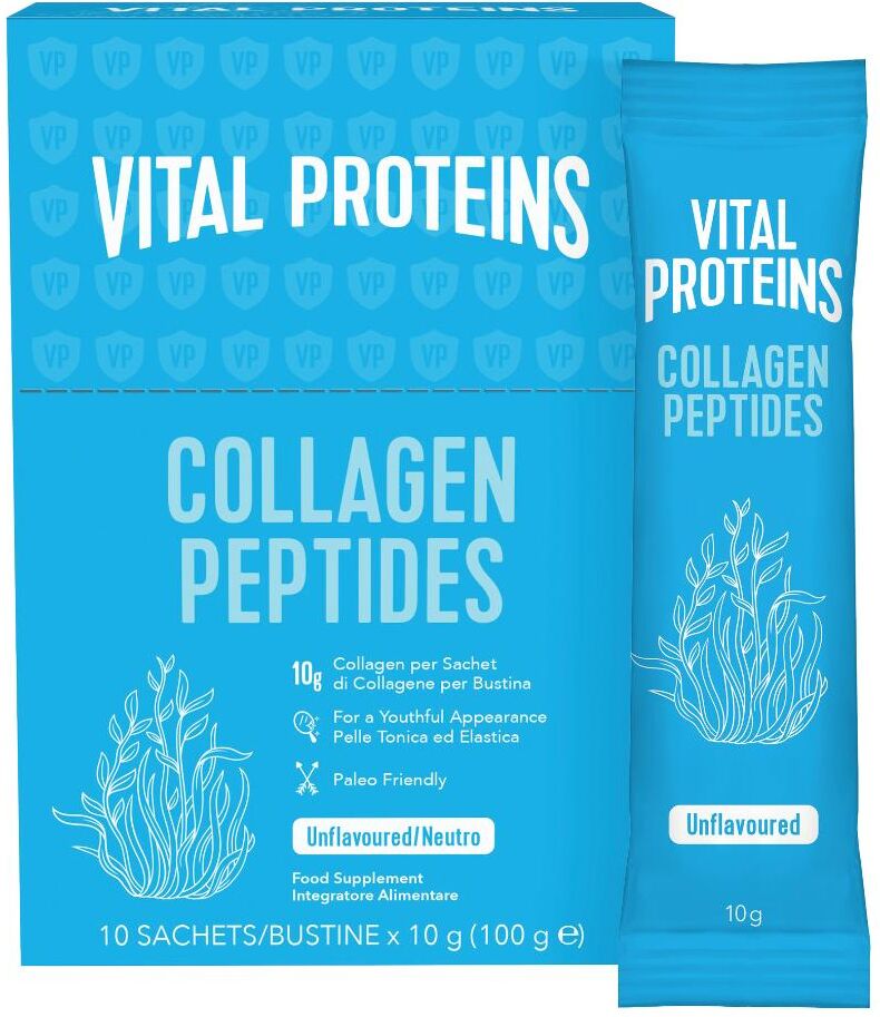 nestle' it.spa(healthcare nu.) nestlé - vital proteins collagen peptides 10 bustine - integratore di collagene per pelle e articolazioni