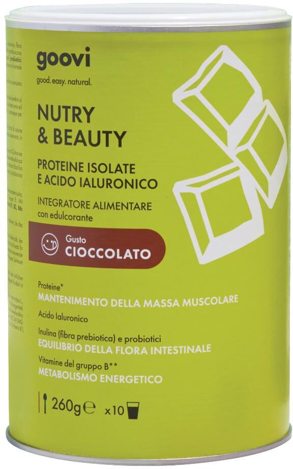 the good vibes company srl goovi nutry&beauty proteine in polvere cioccolato 260g - mantieni il tuo benessere