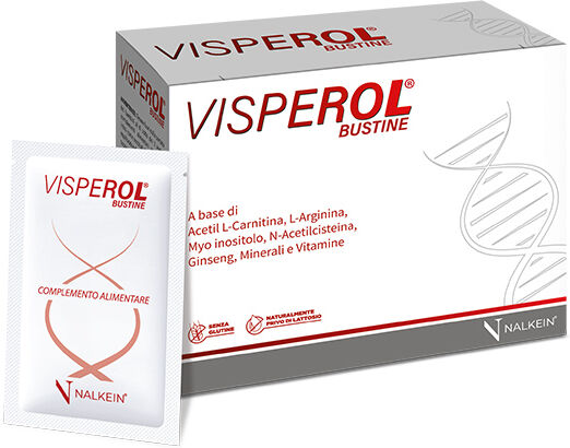 Nalkein Visperol 20 Bustine - Integratore di Acetil L-Carnitina, L-Arginina, Ginseng e Vitamine