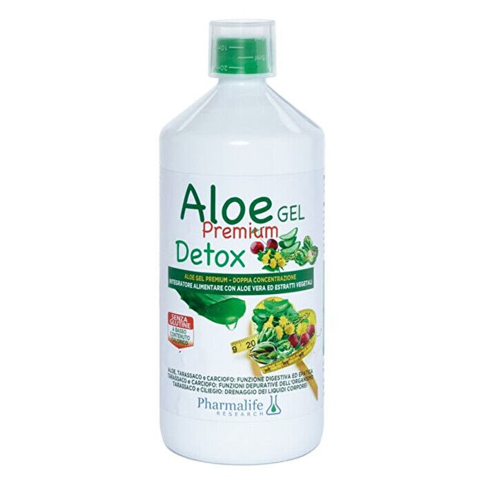 Pharmalife Research Srl Aloe Gel Premium Detox Succo ad Azione Depurativa 1 litro