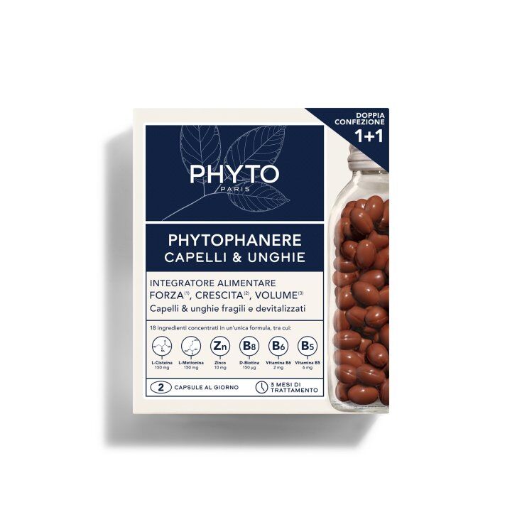 Phyto (Laboratoire Native It.) Phyto - Phytophanere Capelli/Unghie 90+90 Capsule - Integratore per Capelli e Unghie