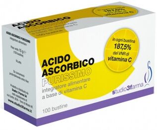 Studio ACIDO ASCORBICO 100 Bustine - Integratore di Vitamina C - Marca XYZ - Confezione da 100 Bustine