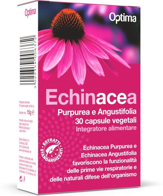 Optima - Echinacea, 30 Capsule Vegetali per Infezioni del Tratto Respiratorio