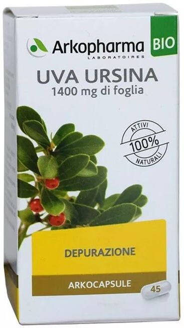 Arkofarm Srl Arkopharma Uva Ursina Bio 45 Capsule - Integratore Alimentare per il Benessere Urinario