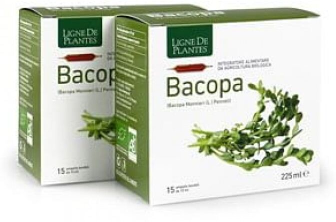 Natura Service Srl Bacopa Ampolle Integratore Alimentare Biologico - Bacopa Monnieri - Salute Mentale, Memoria, Senza Alcol