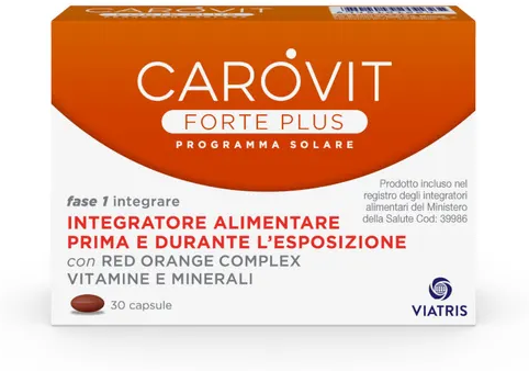 Rottapharm Spa Carovit Forte Plus Integratore per l'abbronzatura 30 Capsule