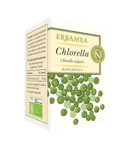 Erbamea Srl Chlorella Biologica - MarcaXYZ - Integratore Alimentare 50 Capsule - Superfood Ricco di Nutrienti