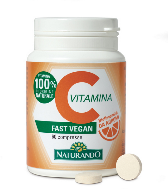 Naturando Srl Naturando Vitamina C Fast Vegan - Integratore con Bioflavonoidi da Agrumi - 60 Compresse