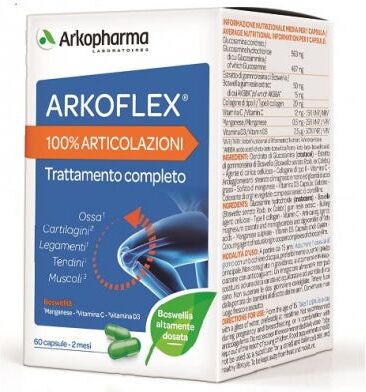 Arkofarm Srl Arkoflex 100% Articolazioni 60 Capsule - Integratore per il benessere articolare