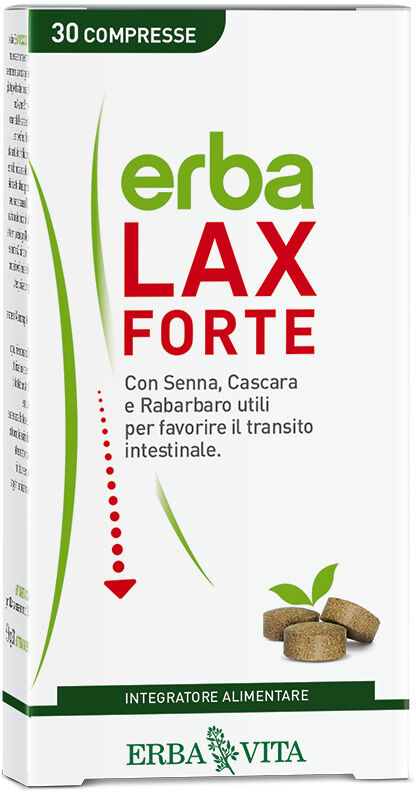 Erba Vita Erbalax Forte - Integratore alimentare per favorire il transito intestinale 30 Compresse