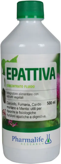 Pharmalife Research Srl Epatttiva Concentrato Fluido - Integratore Alimentare 500 ml 