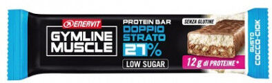 Enervit Gymline Muscle 27% Doppio Strato Gusto Cocco-Ciock 1 Barretta