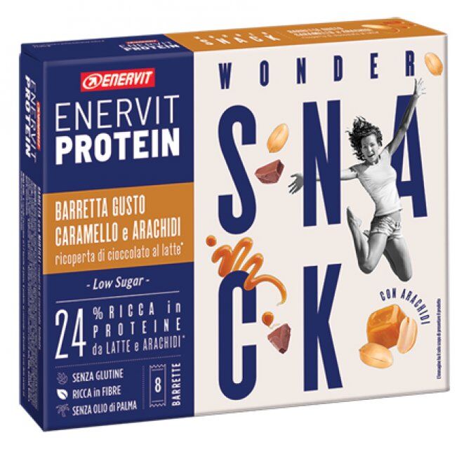Enervit Protein Snack Caramello e Arachidi 8 Barrette da 30 g