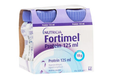 Danone Nutricia Spa Soc.Ben. Fortimel Compact Protein Gusto Neutro 4x125ml - Supplemento Iperproteico per il Trattamento della Malnutrizione