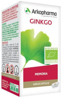 Arkofarm Srl Arkopharma Ginkgo Bio 130 Capsule - Integratore di Ginkgo Biloba Biologico