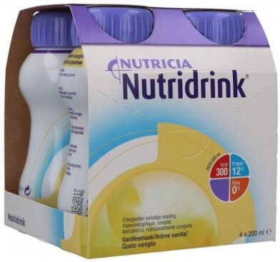 Danone Nutricia Spa Soc.Ben. Nutridrink Vaniglia - Integratore Nutrizionale - 200ml (4 Pezzi)