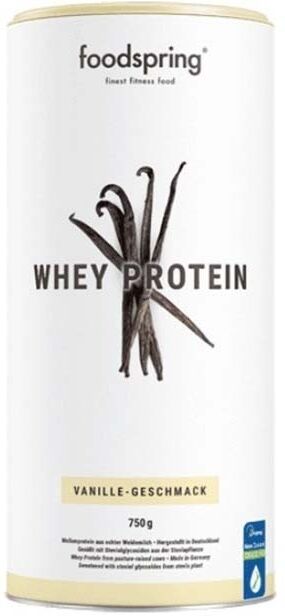 Food Spring Gmbh Foodspring Whey Protein 750g Gusto Vaniglia - Proteine del Siero di Latte per Muscoli Sviluppati