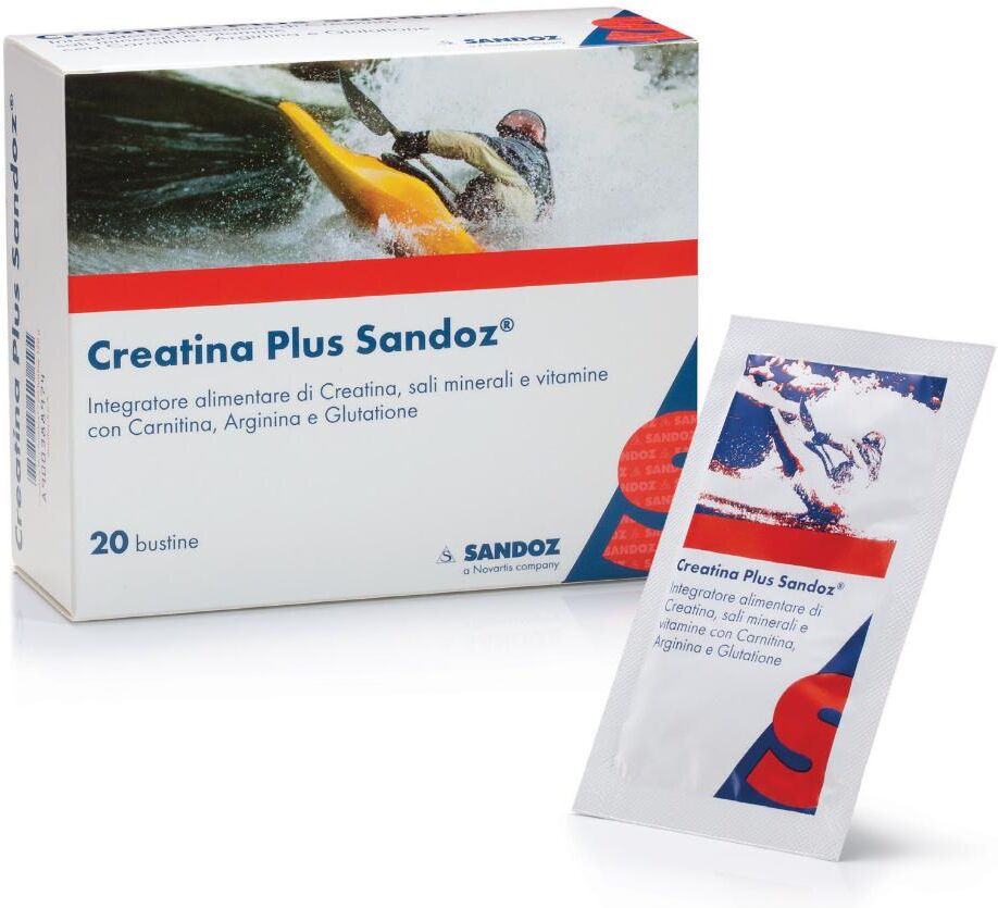 Sandoz Spa Creatina Plus Sandoz - Integratore con Creatina e Carnitina - 20 Bustine