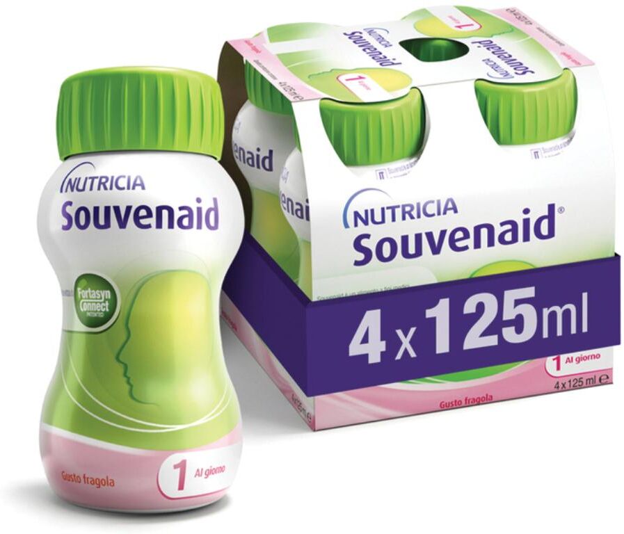 Danone Nutricia Spa Soc.Ben. Souvenaid Gusto Fragola Nutricia 4x125ml - Alimento per Fini Medici Speciali