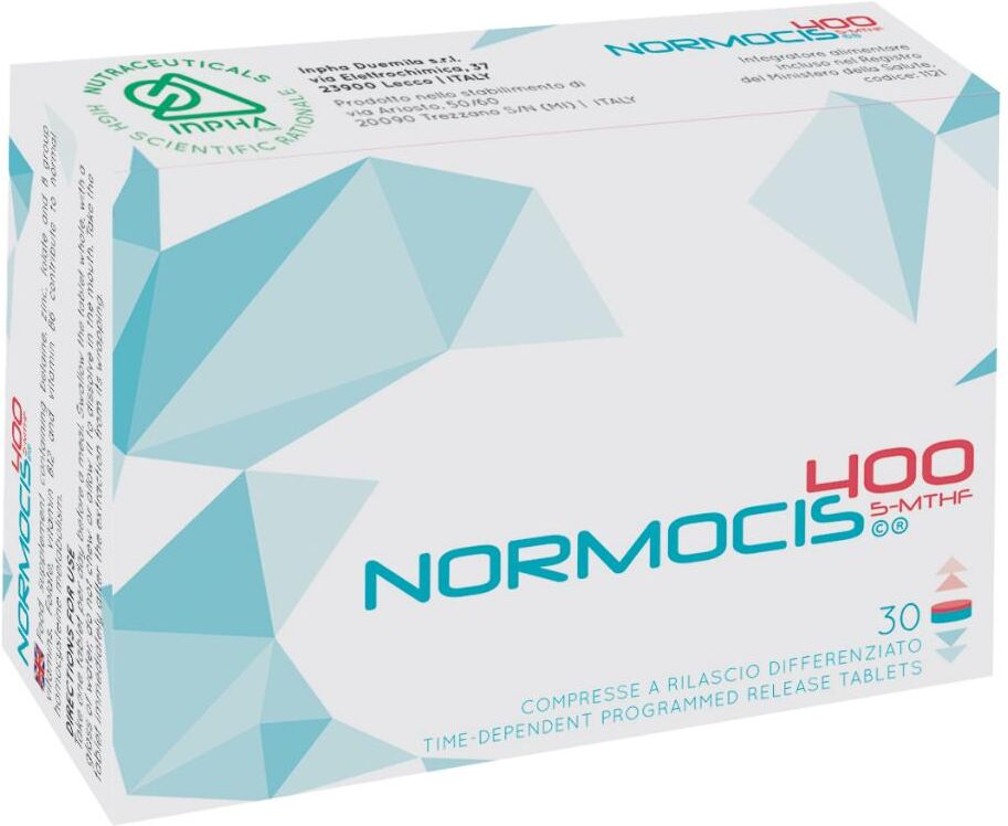 Inpha Duemila Srl Normocis 400 - Integratore con Betaina, Zinco, Folato e Vitamine B - 30 Compresse