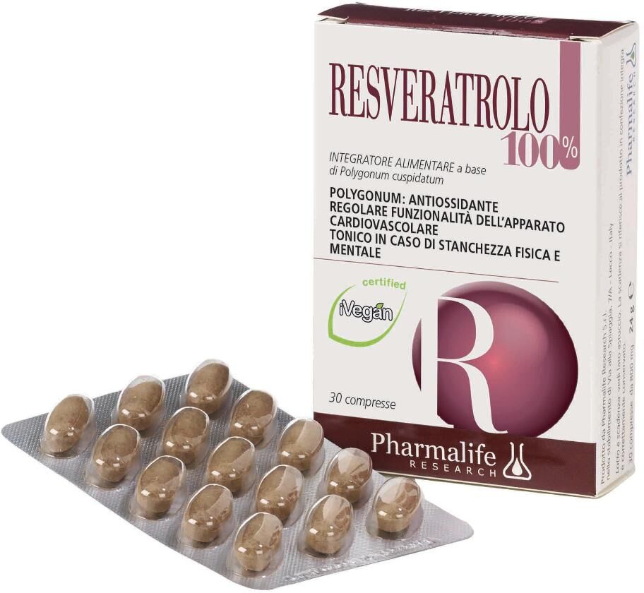 Pharmalife Research Srl Resveratrolo 100% - 30 Compresse