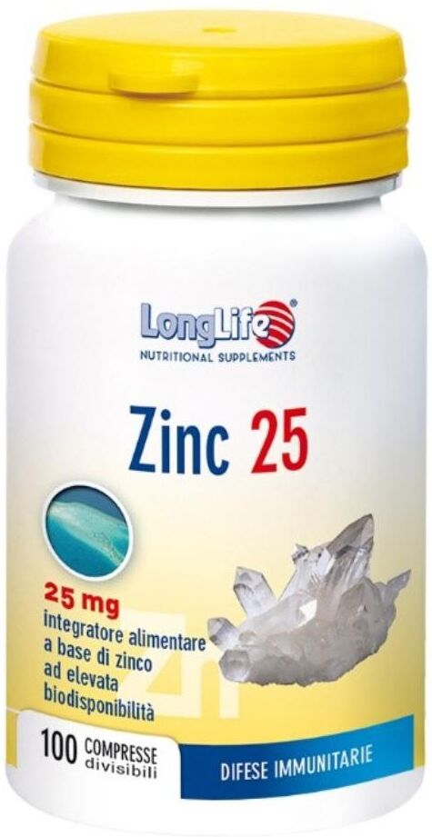 LONGLIFE ZINC 25MG 100CPR