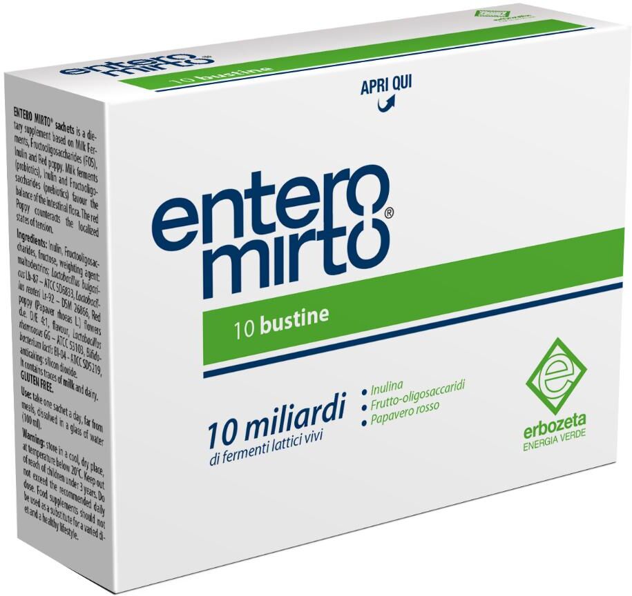 Erbozeta Spa Entero Mirto - Integratore Alimentare Per Il Benessere Intestinale 10 Bustine