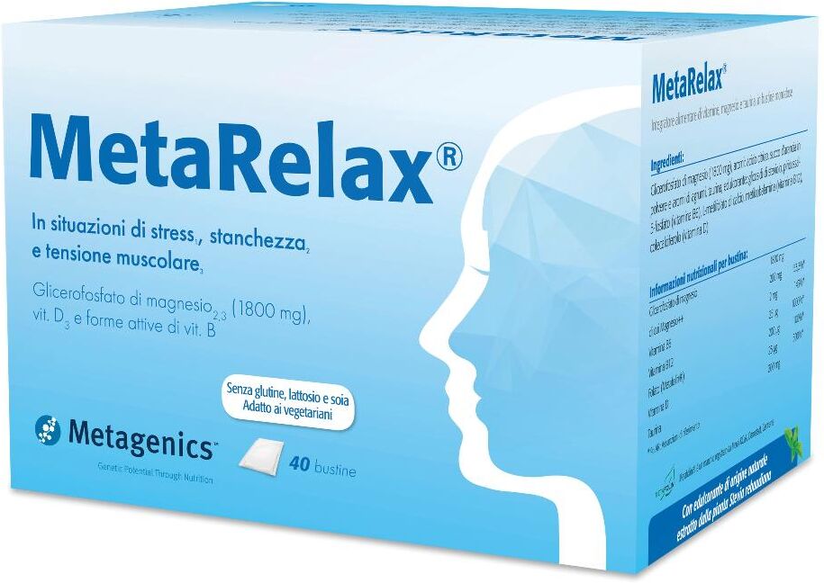 Metagenics Belgium Metarelax New - Indicato in situazioni di stress 40 Bustine