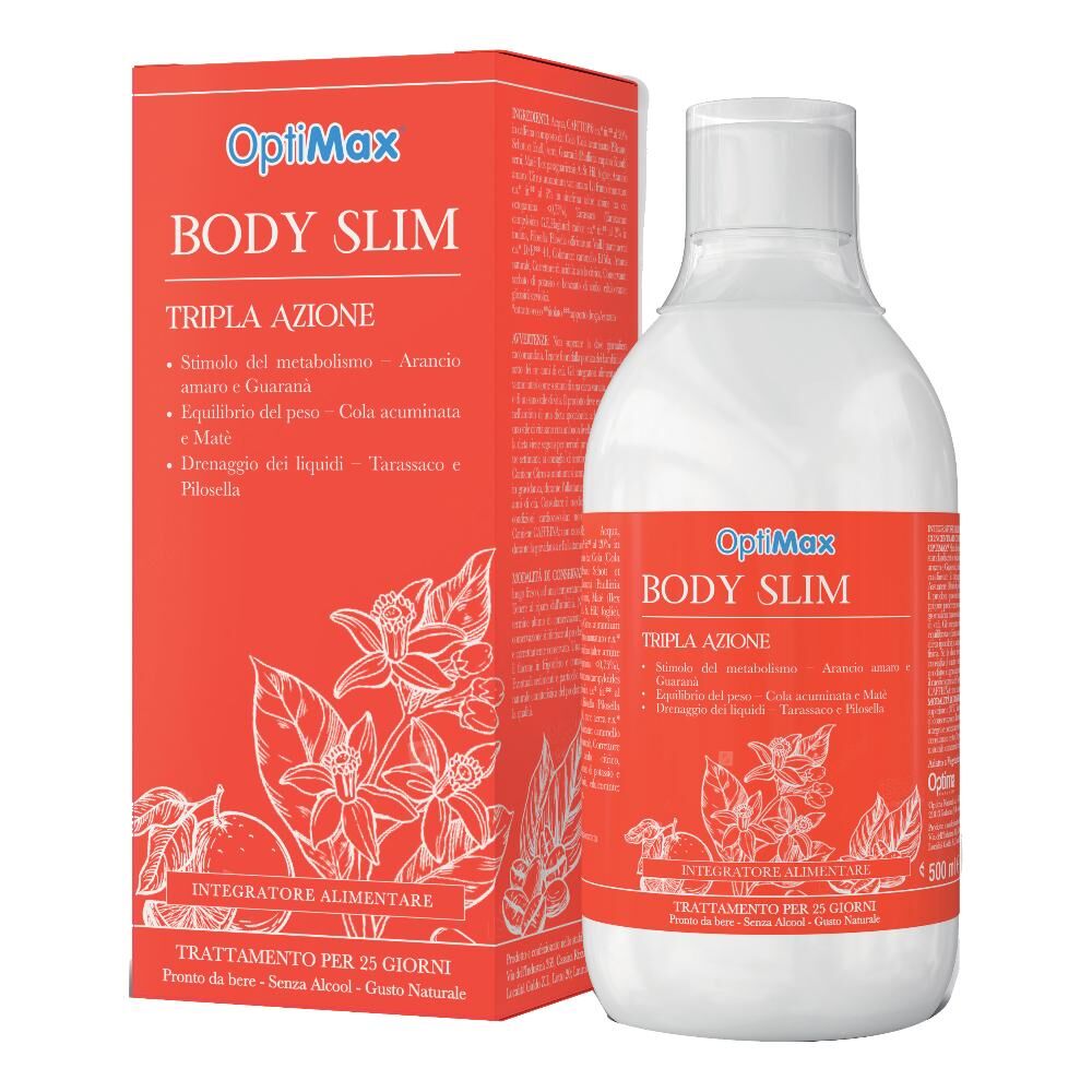 Optimax Body Slim - Integratore Liquido Termogenico per il Controllo del Peso - 500ml