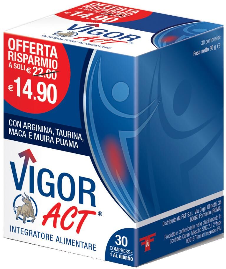 F&f Srl Vigor Act - 30 Compresse