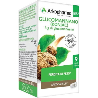 Arkopharma Glucomannan 45 capsule - Integratore alimentare Arkopharma Glucomannan 45 capsule - Integratore alimentare