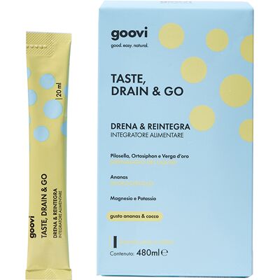 THE GOOD VIBES COMPANY Srl Goovi Taste Drain Ananas & Cocco, 24 stick THE GOOD VIBES COMPANY Srl Goovi Taste Drain Ananas & Cocco, 24 stick