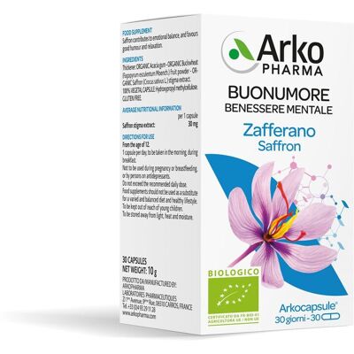ARKOFARM Srl Arkopharma Buonumore Zafferano Bio 30 Capsule ARKOFARM Srl Arkopharma Buonumore Zafferano Bio 30 Capsule