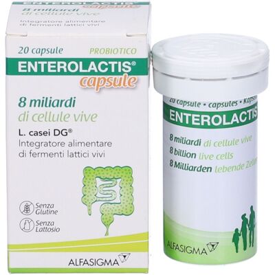 ALFASIGMA SpA Enterolactis, 8 Miliardi Fermenti Lattici, 20 Capsule ALFASIGMA SpA Enterolactis, 8 Miliardi Fermenti Lattici, 20 Capsule
