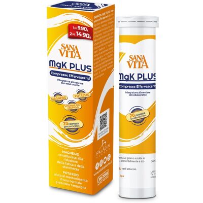PALADIN PHARMA SpA Sana Vita MgK Plus, 20 compresse effervescenti PALADIN PHARMA SpA Sana Vita MgK Plus, 20 compresse effervescenti
