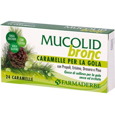 Farmaderbe Mucolid Caramelle per la gola - Sollievo da freddo e inquinamento Farmaderbe Mucolid Caramelle per la gola - Sollievo da freddo e inquinamento
