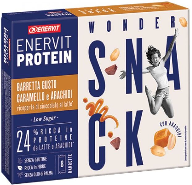 Enervit Protein Snack Caramello e Arachidi 8 Barrette da 30 g