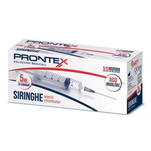 Safety Spa Prontex Siringhe Sterili Monouso Ago Indolore 10 Pezzi 5ml