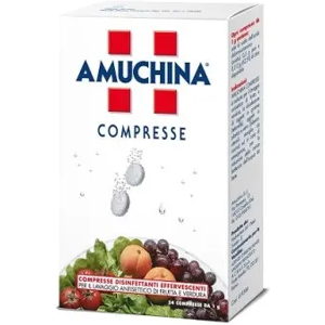 angelini ch angelini amuchina 24 compresse da 1g - disinfettante per frutta e verdura